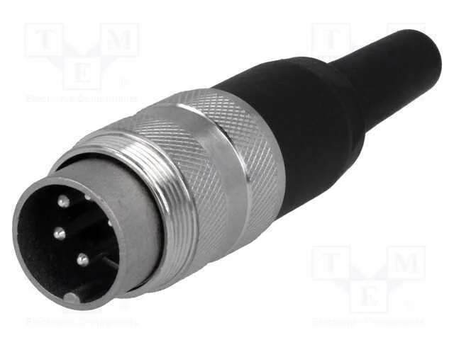Conector: M16, ficha, macho, solda, com cabo, PIN.