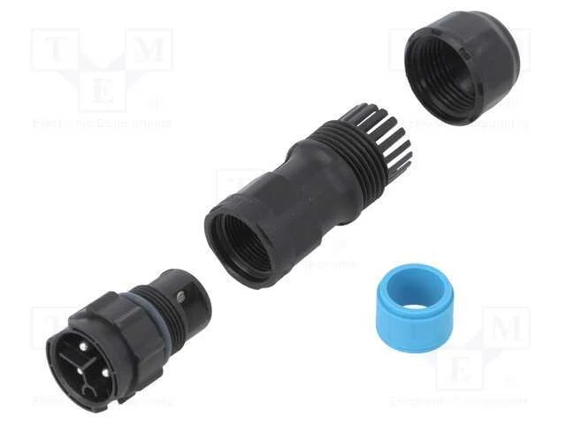Conector: redondos, macho, ficha, terminal parafu.