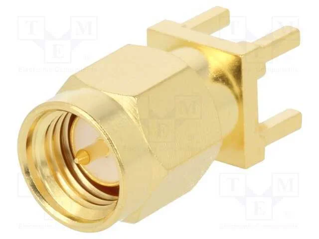 Ficha, Sma, Macho, Simples, 50o, Tht, com Cabo, Ptfe, Dourado