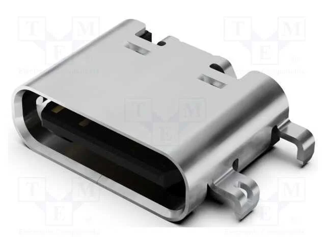 Tomada, USB C, SMT, PIN: 16, horizontais, middle .
