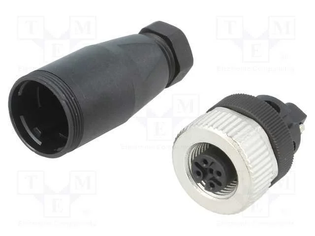 Ficha, M12, Pin: 5, F&ecirc;mea, C&oacute;digo A-Devicenet / Canopen, com Cabo