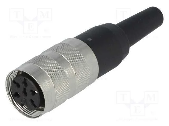 Conector: M16, ficha, f&ecirc;mea, solda, com cabo, PIN.