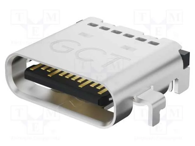 Tomada, USB C, SMT, PIN: 24, horizontais, middle .
