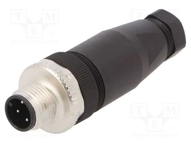 Ficha, M12, Pin: 4, Macho, C&oacute;digo A-Devicenet / Canopen, com Cabo