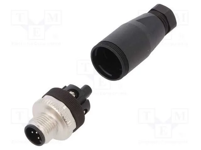 Ficha, M12, Pin: 5, Macho, C&oacute;digo A-Devicenet / Canopen, com Cabo