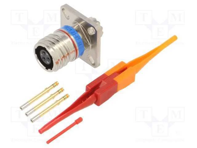 Conector: Militar, Tamanho 9, Mil-Dtl-38999 Series Iii, Prateado