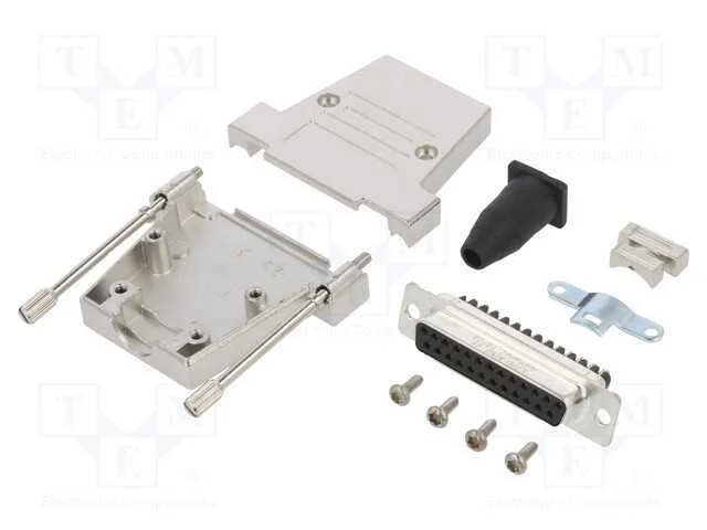 D-Sub, PIN: 25, f&ecirc;mea, simples, terminal parafusa.