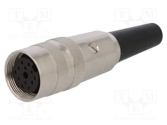 Conector: M16, ficha, f&ecirc;mea, solda, com cabo, PIN.