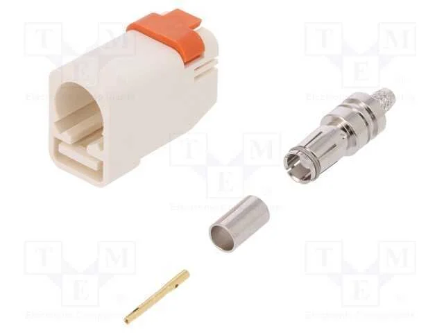 Conector: Fakra, F&ecirc;mea, Ficha, Cerrar, Polariza&ccedil;&atilde;o: B-Cream White