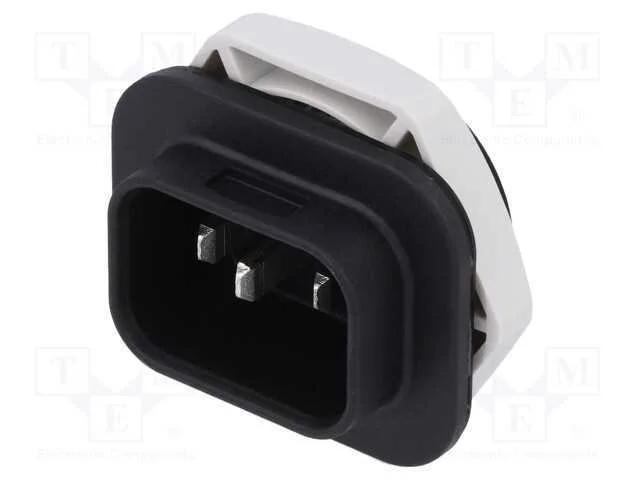 Conector: de alimenta&ccedil;&atilde;o, solda, macho, 4761, 10A.
