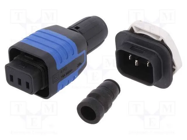 Conector: de Alimenta&ccedil;&atilde;o, Macho + F&ecirc;mea, 4455,4761, Cab: 6&divide;10mm