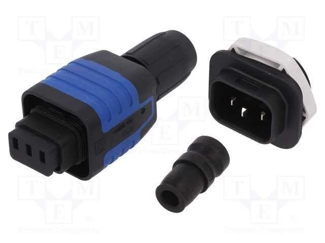 Conector: de Alimenta&ccedil;&atilde;o, Macho + F&ecirc;mea, 4455,4761, Cab: 6&divide;10mm