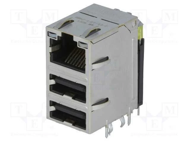 Tomada, Rj45 + Usb A, Pin: 8, Blindadas,Rj45 + 2x Usb-A, Tht