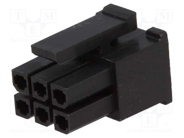 Ficha, Fio-Placa, F&ecirc;mea, 3mm, Pin: 6, Sem Contactos, com Cabo, 5a
