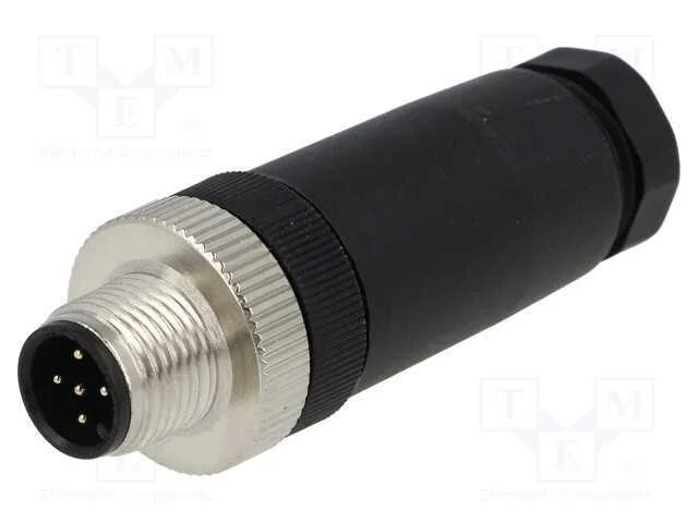 Ficha, M12, Pin: 5, Macho, C&oacute;digo A-Devicenet / Canopen, com Cabo