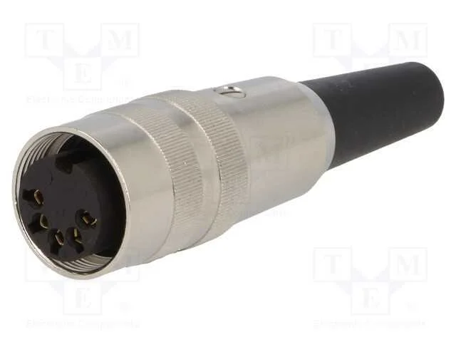 Conector: M16, ficha, f&ecirc;mea, solda, com cabo, PIN.