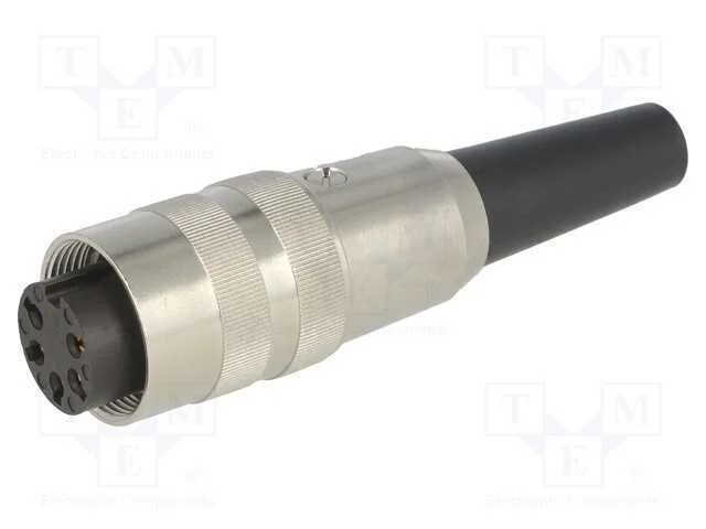 Conector: M16, Ficha, F&ecirc;mea, Solda, com Cabo, Pin: 5, 5a, 250v, Ip40