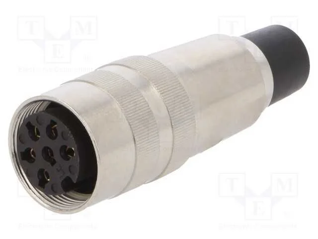 Conector: M16, ficha, f&ecirc;mea, solda, com cabo, PIN.