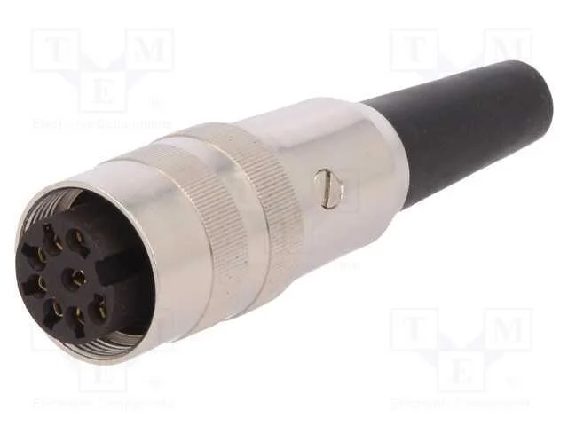 Conector: M16, Ficha, F&ecirc;mea, Solda, com Cabo, Pin: 8, 5a, 60v, Simples