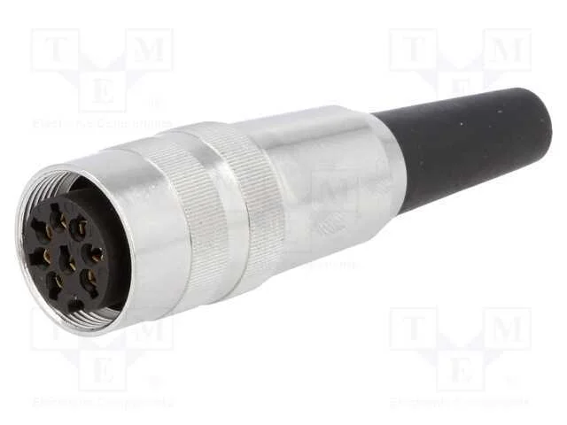 Conector: M16, ficha, f&ecirc;mea, solda, com cabo, PIN.