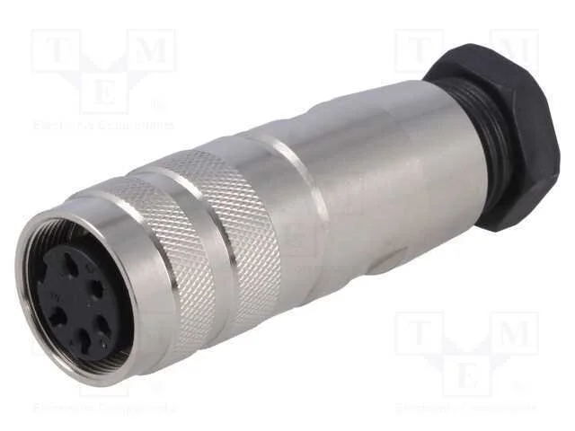 Conector: M16, ficha, f&ecirc;mea, solda, com cabo, PIN.