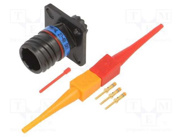 Conector: Militar, Tamanho 9, Mil-Dtl-38999 Series Iii, Preta