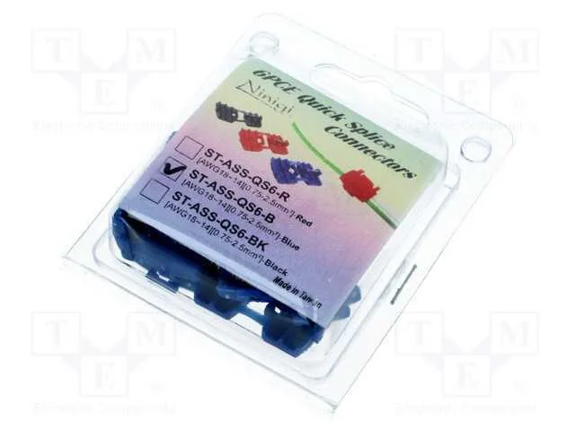 Conector r&aacute;pido, IDC, 0,75&divide;2,5mm2, com cabo, azul.