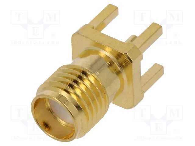 Tomada, SMA, f&ecirc;mea, simples, THT, para PCB, PTFE,.