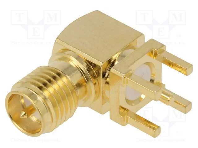 Tomada, Sma, Macho, Angulares 90, Tht, para Pcb, Ptfe, Dourado
