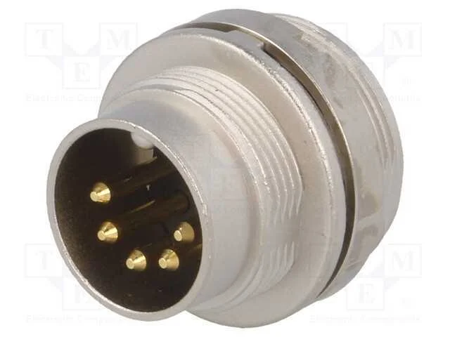 Conector: M16, Tomada, Macho, Solda, Pin: 5, 5a, 60v, Ip40, 0,75mm2