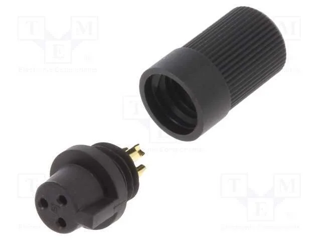 Conector: Redondos, 719, 60v, Pin: 3, Ficha, F&ecirc;mea, Solda, com Cabo