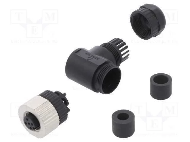 Ficha, M12, Pin: 4, F&ecirc;mea, C&oacute;digo A-Devicenet / Canopen, com Cabo