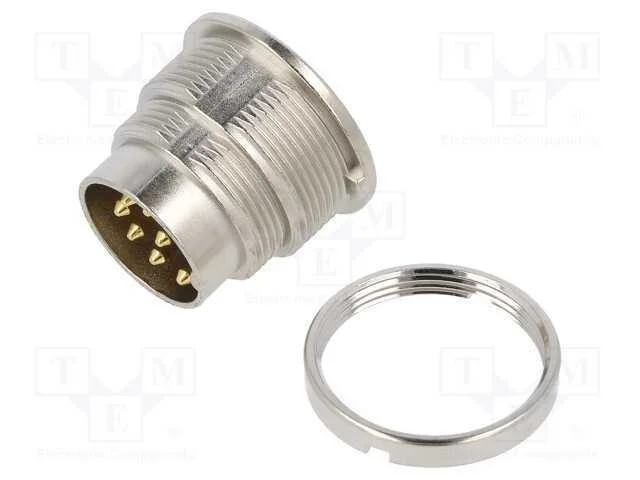 Conector: M16, Tomada, Macho, Solda, Pin: 8, 5a, 60v, Ip40, 0,75mm2