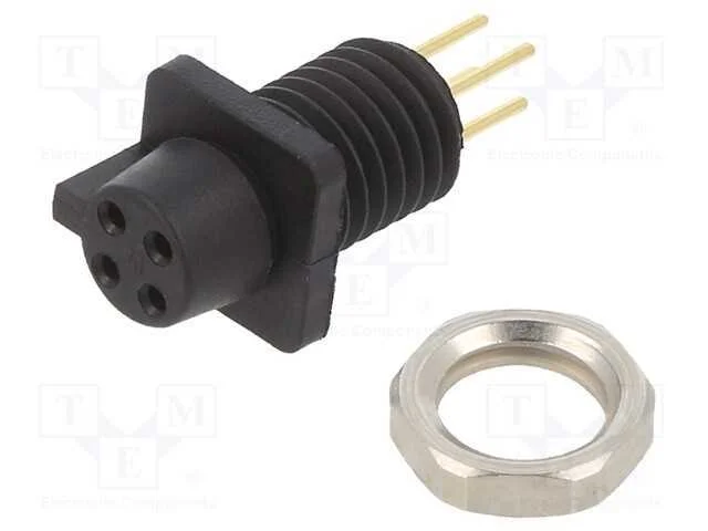 Conector: Redondos, 709,719, 60v, Pin: 4, Tomada, F&ecirc;mea, Tht, 3a, Ip40