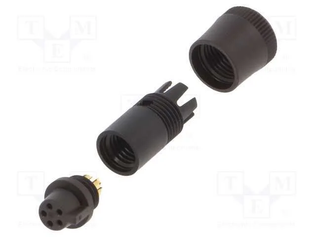 Conector: Redondos, 719, 60v, Pin: 5, Ficha, F&ecirc;mea, Solda, com Cabo
