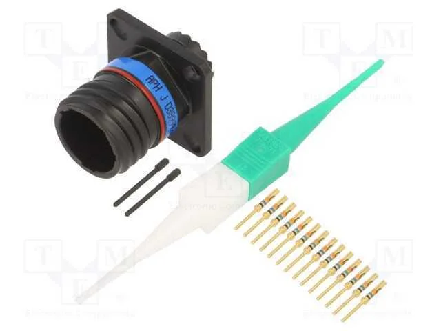 Conector: Militar, Tamanho 11, Mil-Dtl-38999 Series Iii, Preta