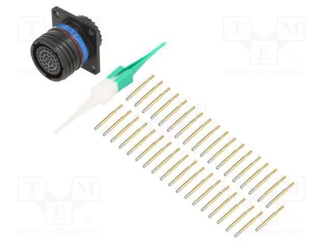 Conector: Militar, Tamanho 15, Mil-Dtl-38999 Series Iii, Preta