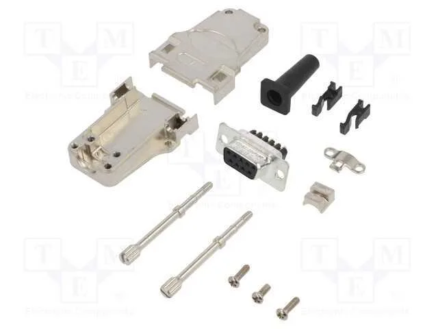 D-Sub, PIN: 9, f&ecirc;mea, simples, terminal parafusad.