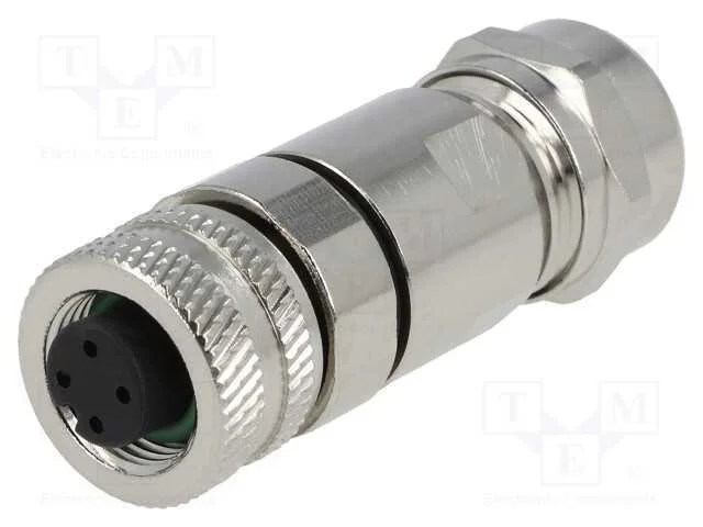Ficha, M12, Pin: 4, F&ecirc;mea, C&oacute;digo A-Devicenet / Canopen, com Cabo