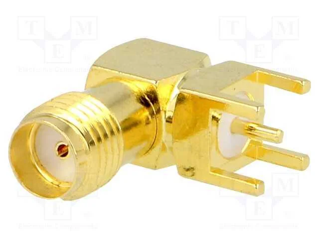 Tomada, Sma, F&ecirc;mea, Angulares 90, Tht, Dourado