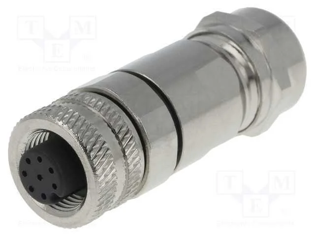 Ficha, M12, Pin: 8, F&ecirc;mea, C&oacute;digo A-Devicenet / Canopen, com Cabo