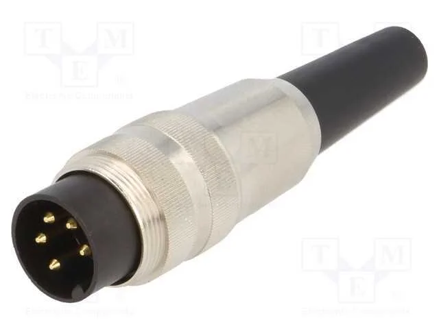 Conector: M16, Ficha, Macho, Solda, com Cabo, Pin: 5, 5a, 250v, Ip40