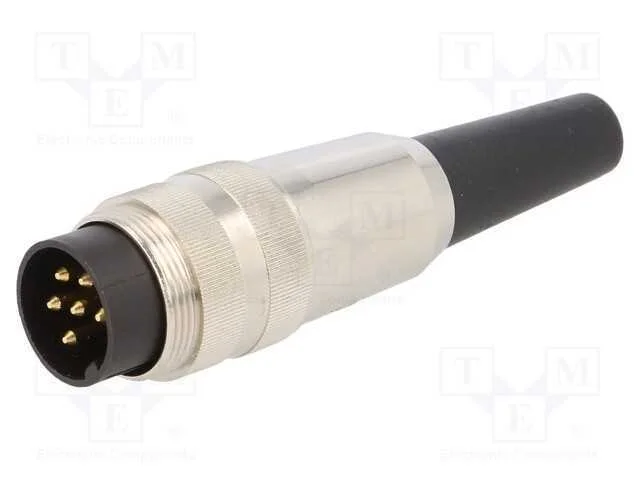 Conector: M16, Ficha, Macho, Solda, com Cabo, Pin: 6, 5a, 250v, Ip40