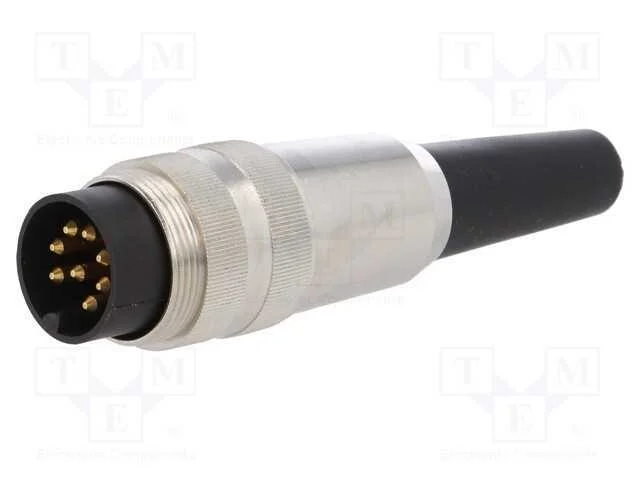 Conector: M16, Ficha, Macho, Solda, com Cabo, Pin: 8, 5a, 60v, Simples