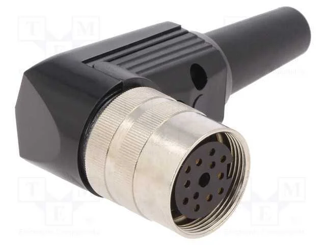 Conector: M16, ficha, f&ecirc;mea, solda, com cabo, PIN.