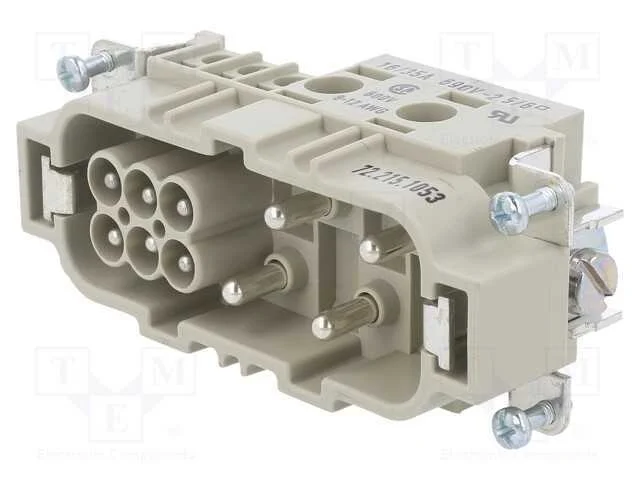Conector: Hdc, Macho, Pin: 10(4+6), Tamanho 16, Cobertura: Prateado