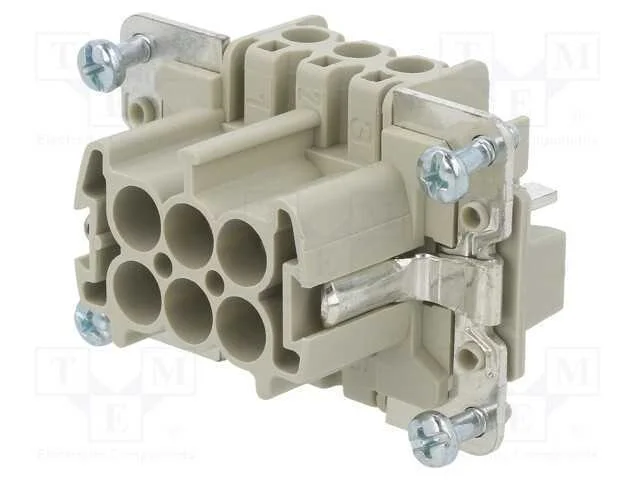 Conector: Hdc, Macho, Pin: 6, Tamanho 6, Inserto de Contatos, 600v