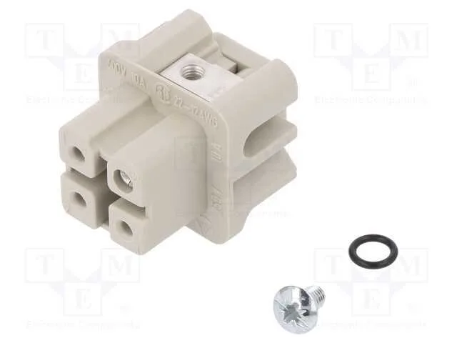 Conector: HDC, f&ecirc;mea, PIN: 4, tamanho 3, inserto .