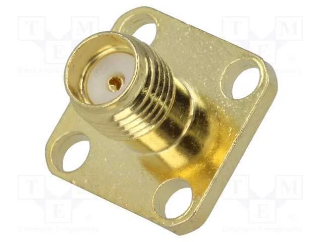 Tomada, Sma, F&ecirc;mea, Simples, Solda, Dourado