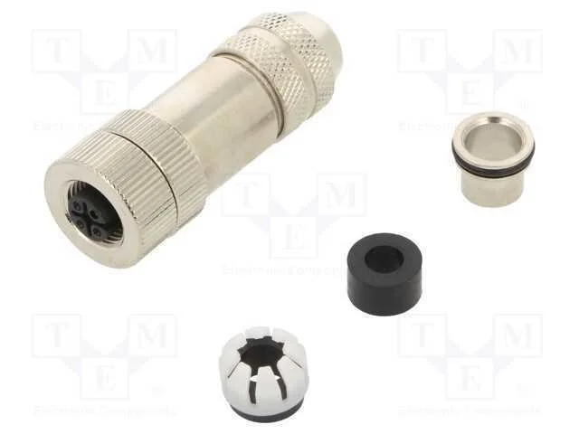Ficha, M12, Pin: 4, F&ecirc;mea, C&oacute;digo A-Devicenet / Canopen, com Cabo